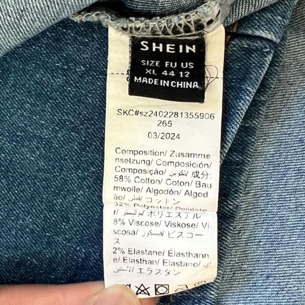 Shein Women's Blue and Navy Skirt - Picture 5 of 5